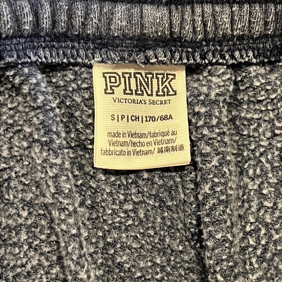 PINK By Victoria’s Secret Jogger Lounge Pant- Navy Blue Heathered-Front pockets - Picture 8 of 11